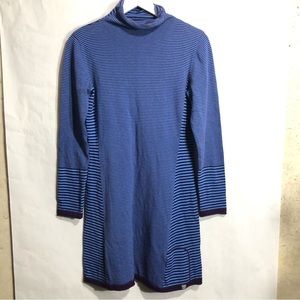 Title Nine Turtle Neck Super Stripe sweater dress M